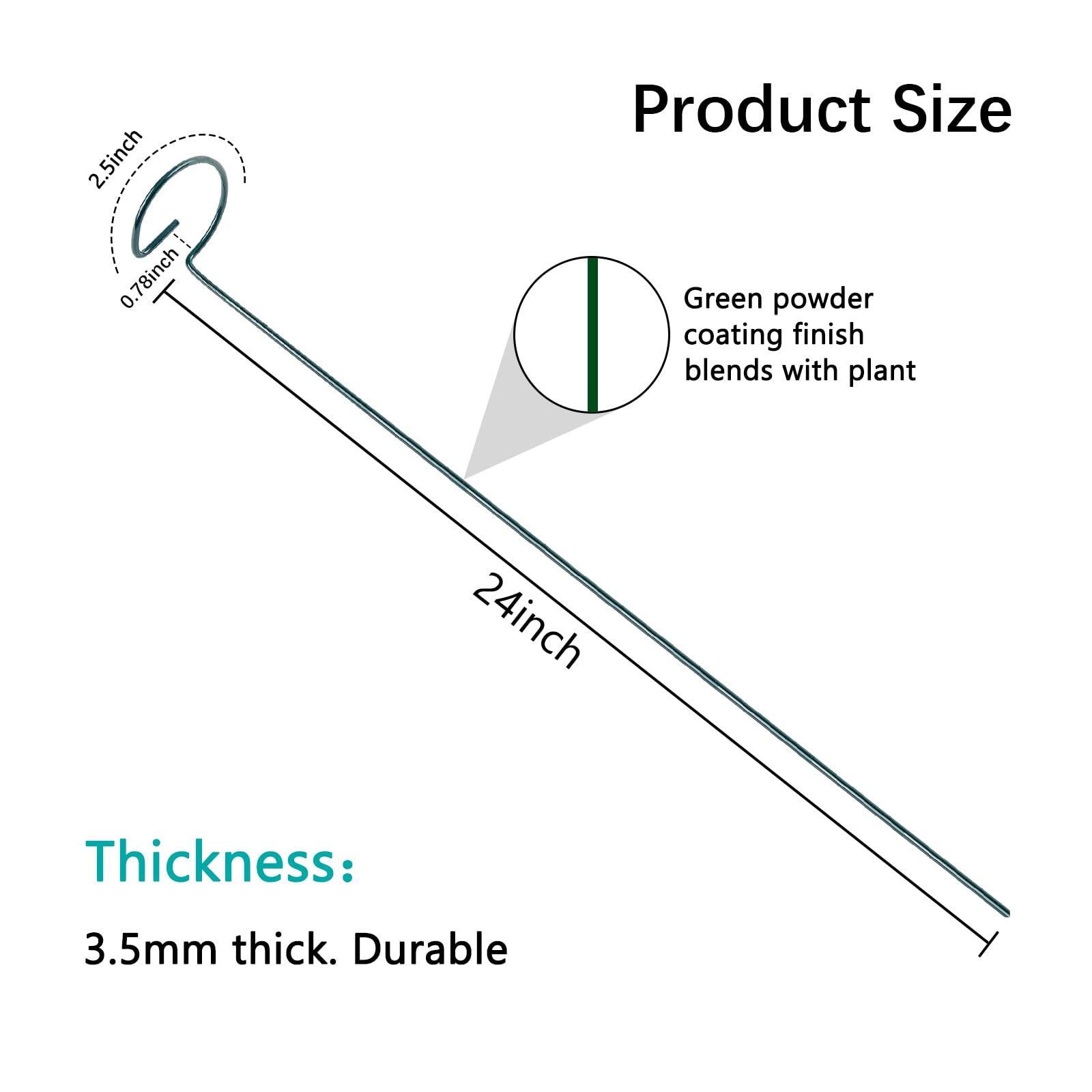 Thealyn plant support stakes installed in garden