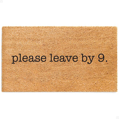THEODORE MAGNUS Funny Door Mat Goodbye at 9 front view