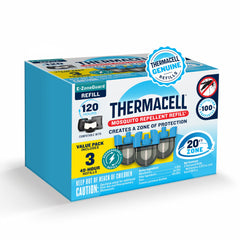 Thermacell E-ZoneGuard Mosquito Repellent Refill pack front view with three cartridges