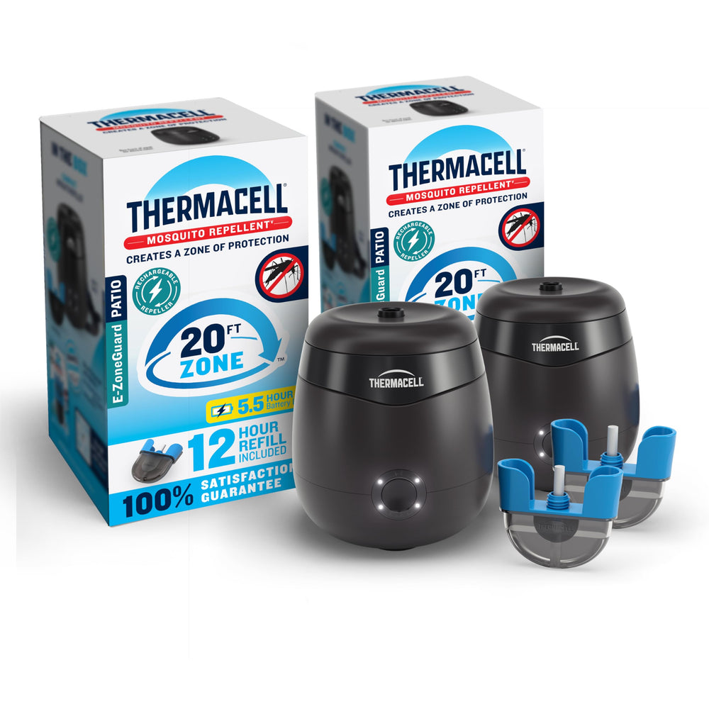Thermacell E-ZoneGuard Patio Mosquito Repellent 2-Pack, Charcoal