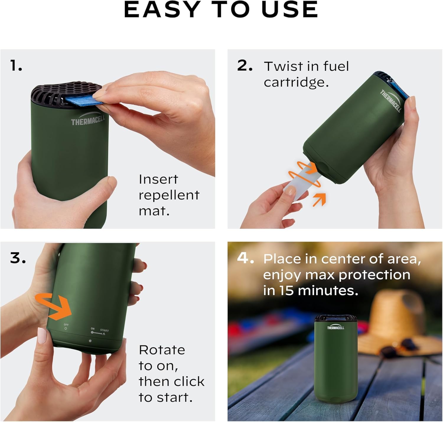 Thermacell Mosquito Repeller dimensions on packaging