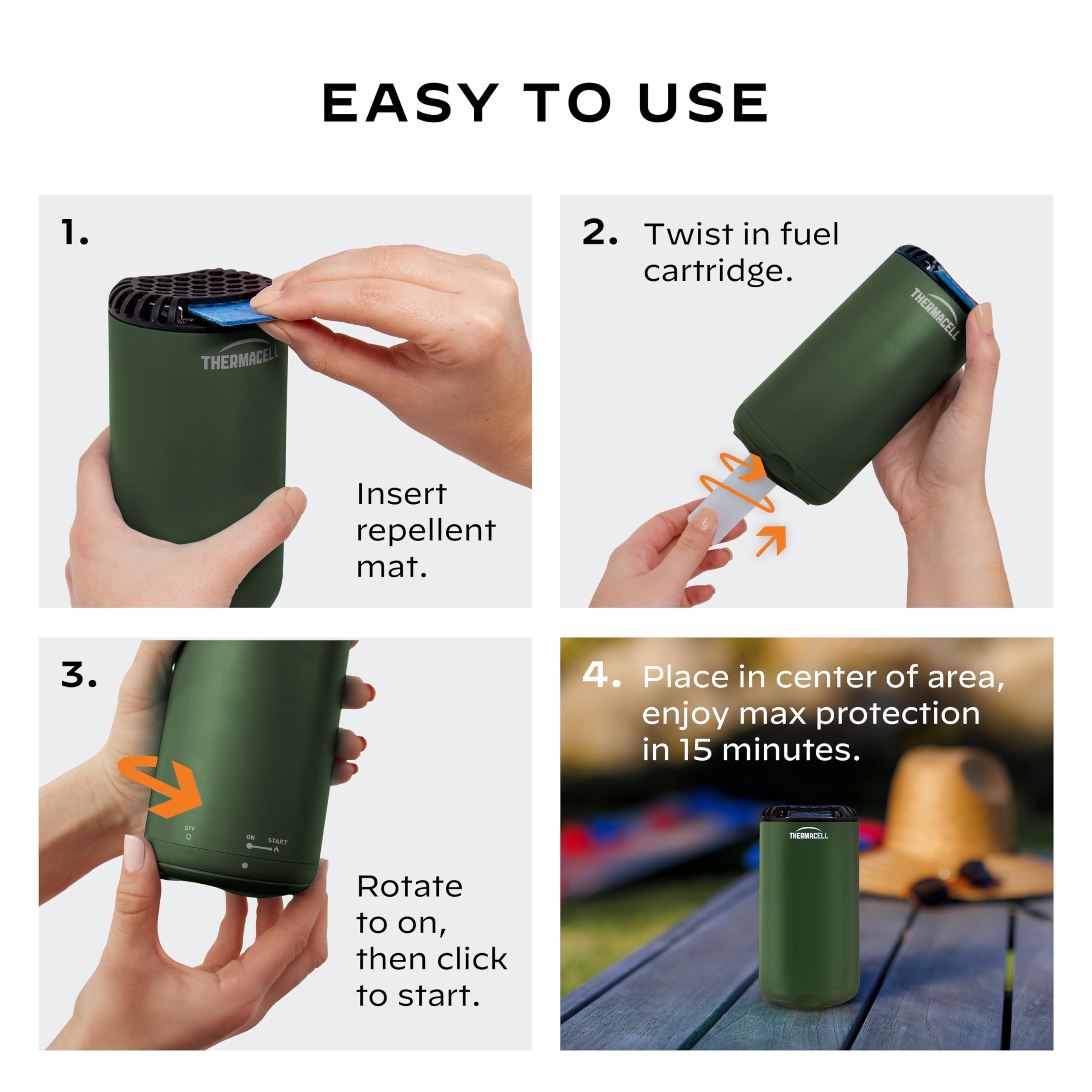 Thermacell Mosquito Repeller side view with packaging