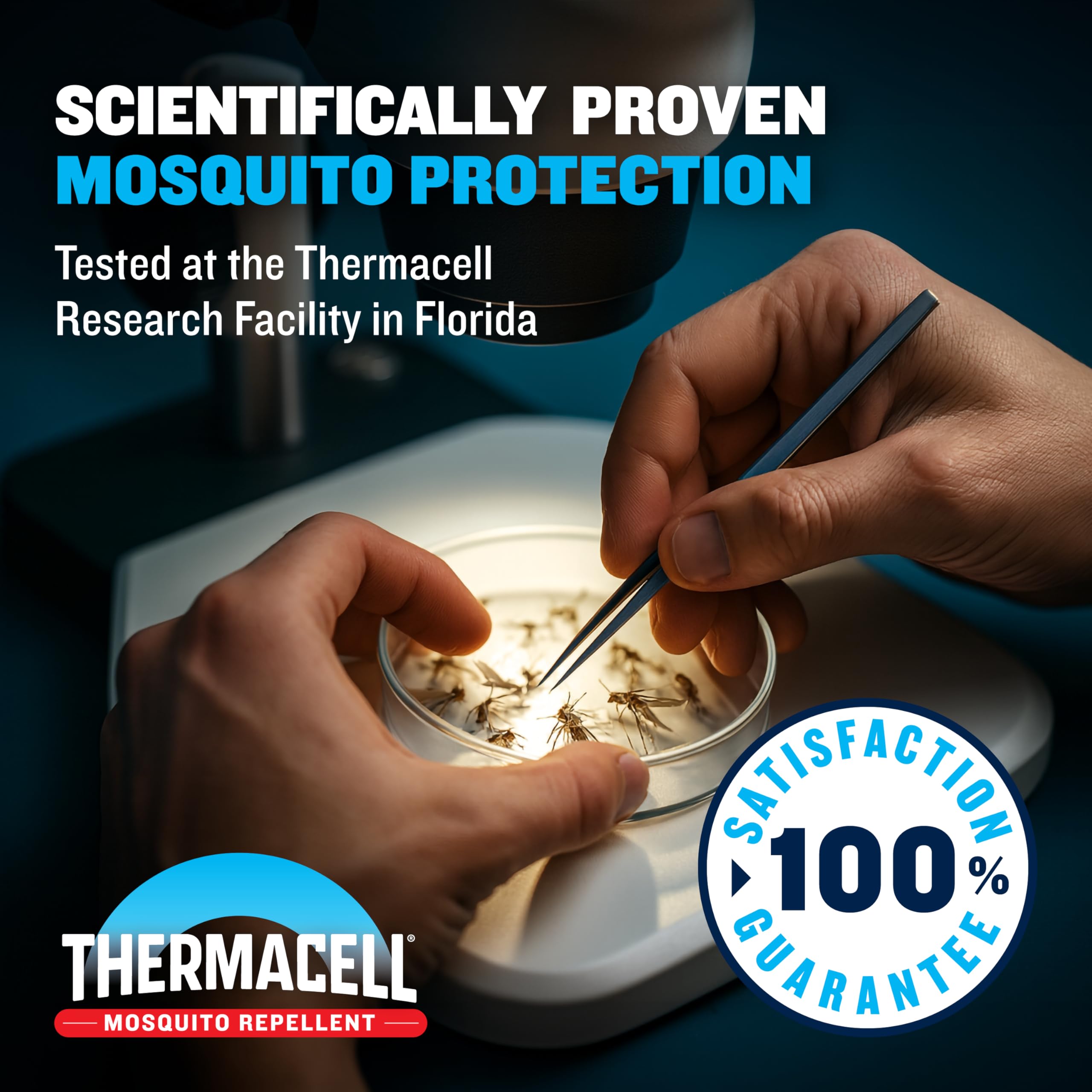 Thermacell repellent mat displaying DEET-free label