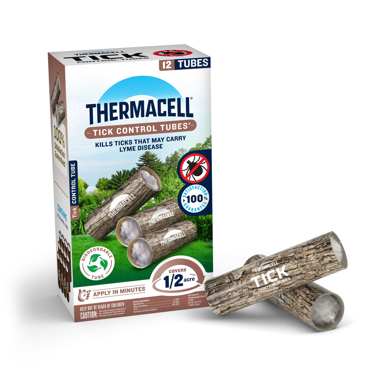 Thermacell Tick Control Tubes pack of 12 with white tubes