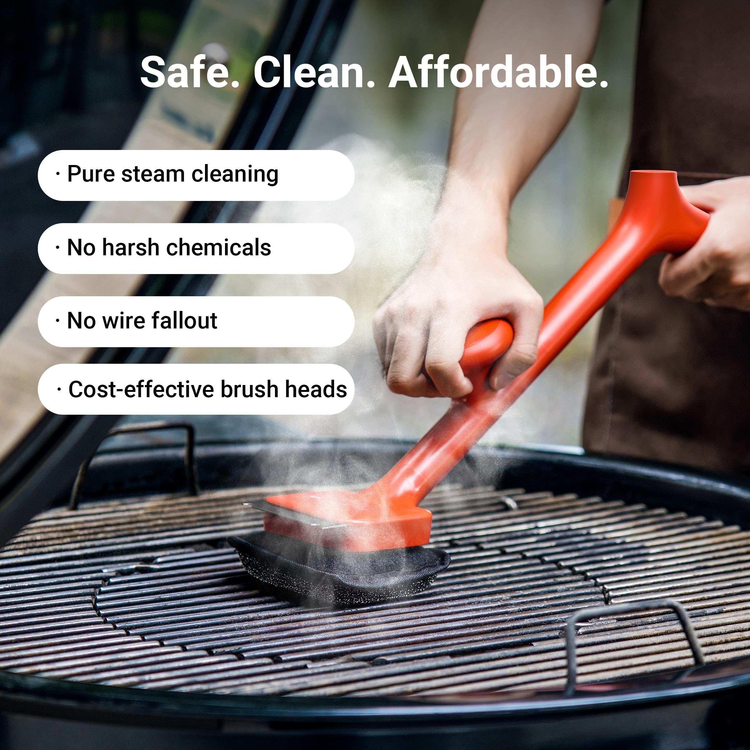 ThermoMaven BQ03 grill brush with replacement head attached