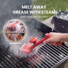 ThermoMaven Bristle-Free Grill Brush with red handle