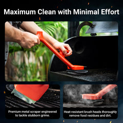 ThermoMaven grill brush replacement heads displayed on a countertop