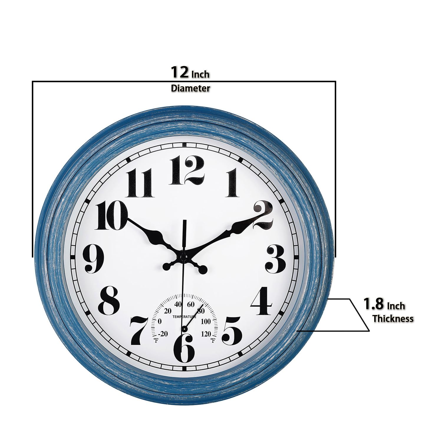 Thermometer feature on JENLYSTIME Wall Clock