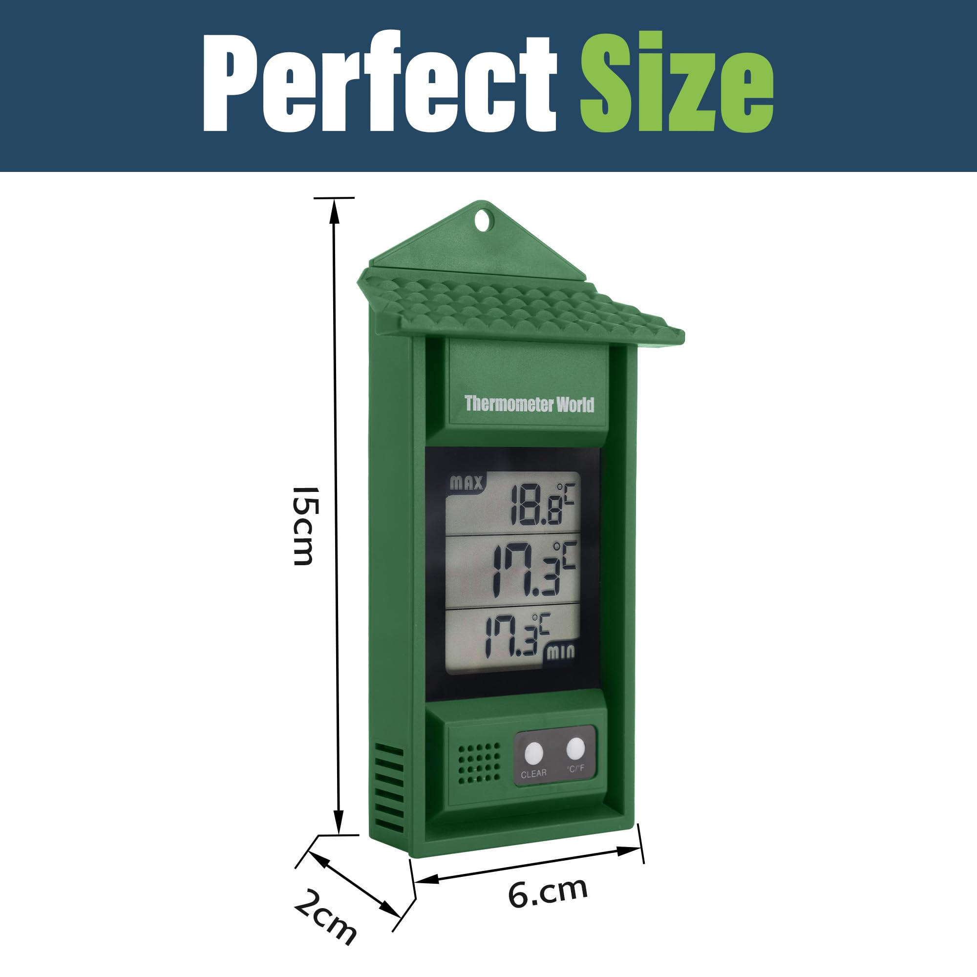 Thermometer World Digital Max Min Thermometer outdoors in a garden