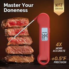 ThermoMonster Instant Read Meat Thermometer with stainless steel probe