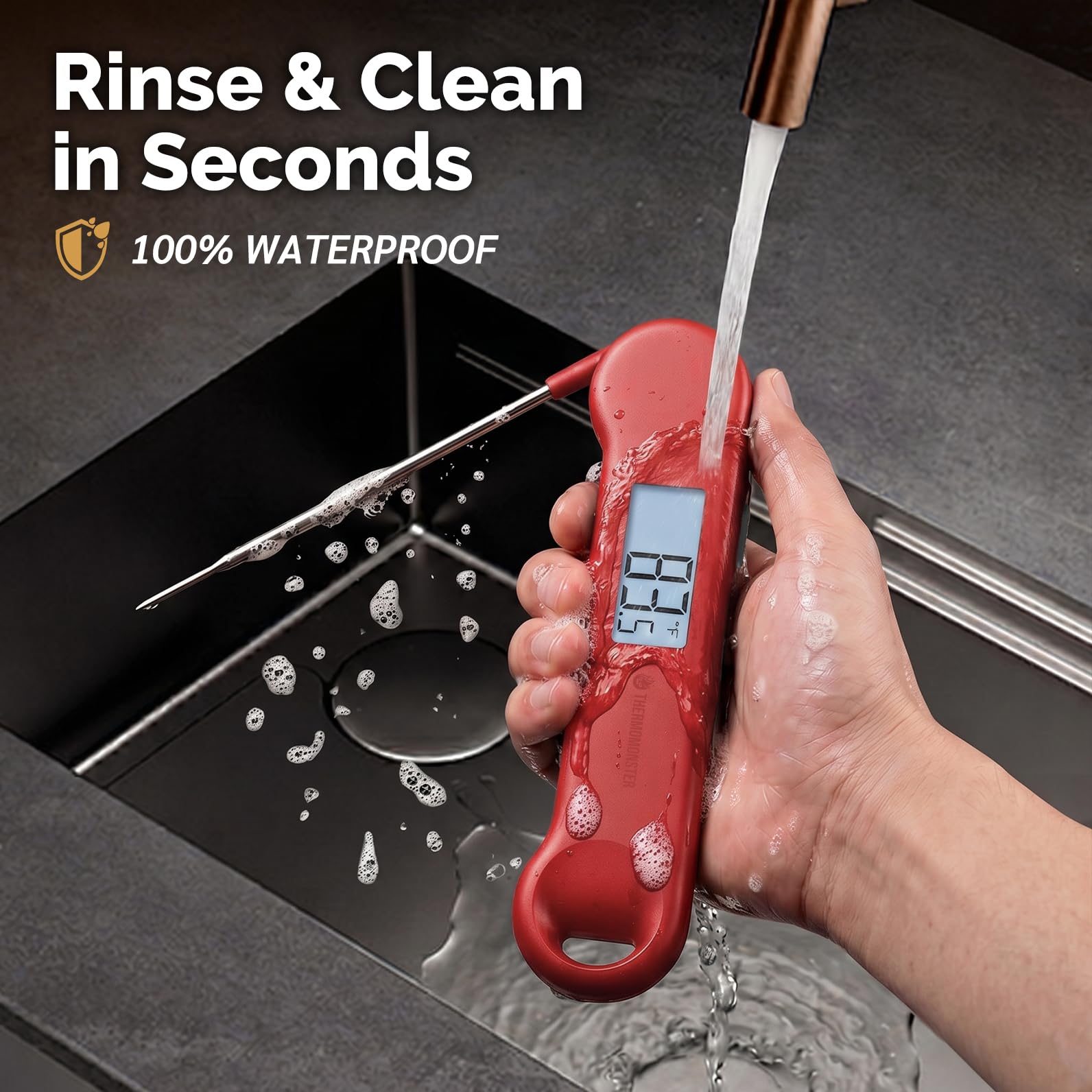 ThermoMonster meat thermometer with calibration certificate