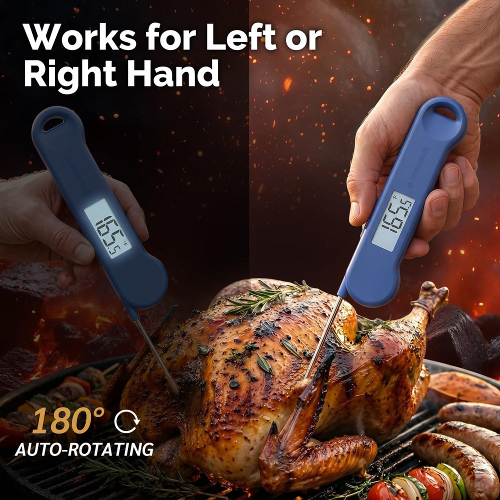 ThermoMonster thermometer in outdoor grilling setting