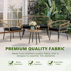 ThinMay U-shaped seat cushions in flowerleaf pattern