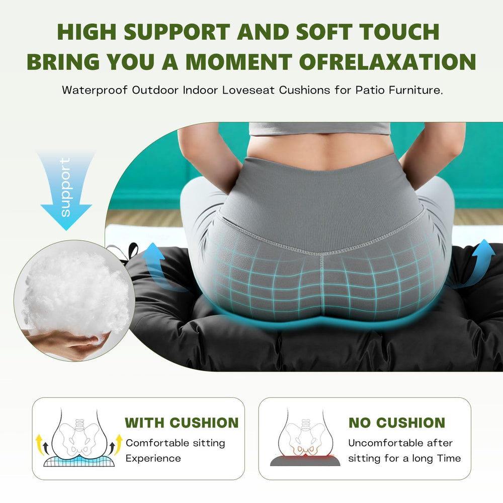 ThinMay wicker cushion set displayed on outdoor furniture
