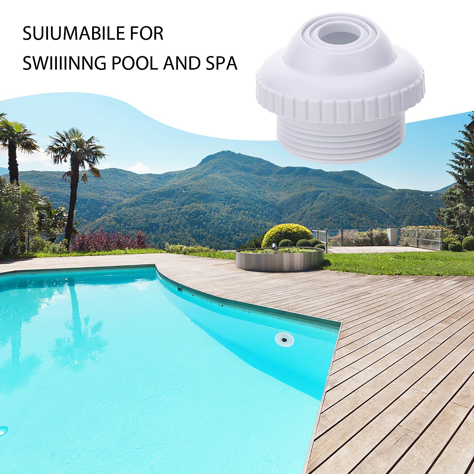 Thinp Pool Jet Nozzle 3/4 inch size comparison