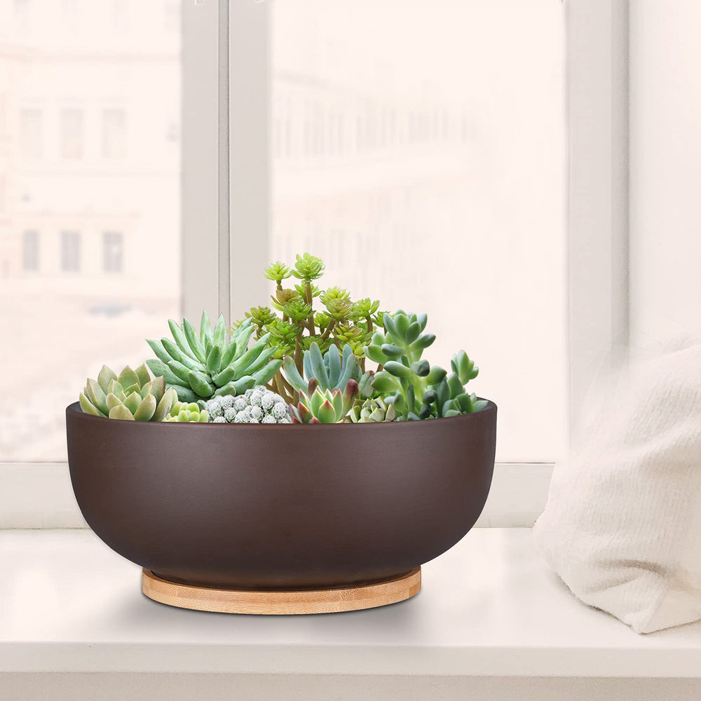 Thirtypot 10 Inch Terracotta Planter displayed in a home setting