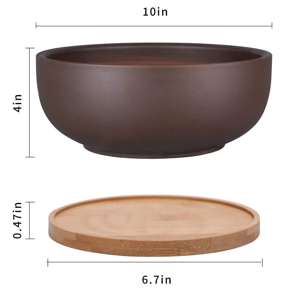 Thirtypot 10 Inch Terracotta Planter side view showcasing texture