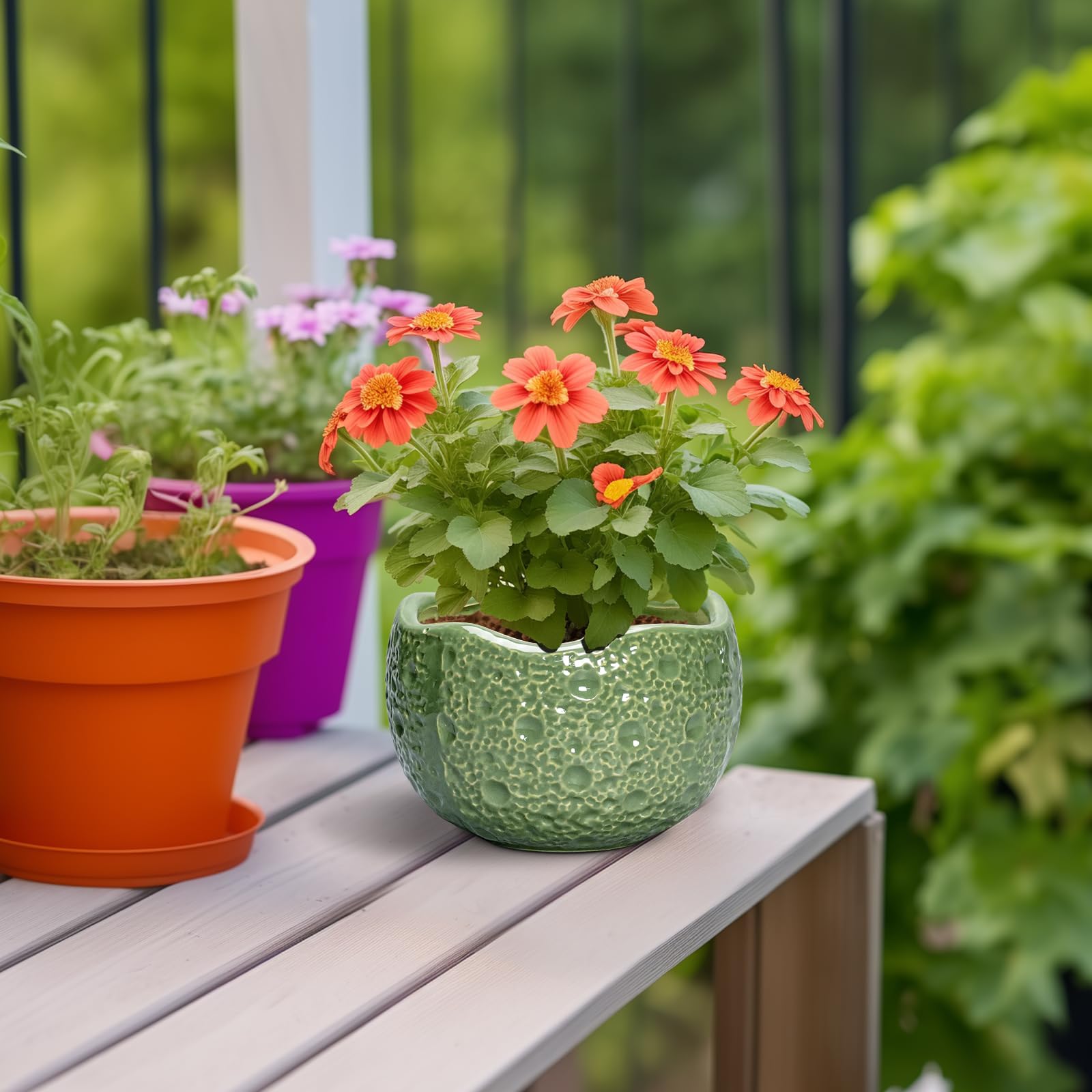Thirtypot Ceramic Plant Pot with Drainage Net included