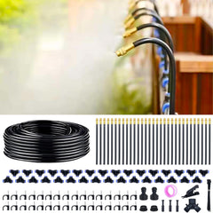 Thiswing 360° Adjustable Drip Irrigation System complete kit with tubing and nozzles
