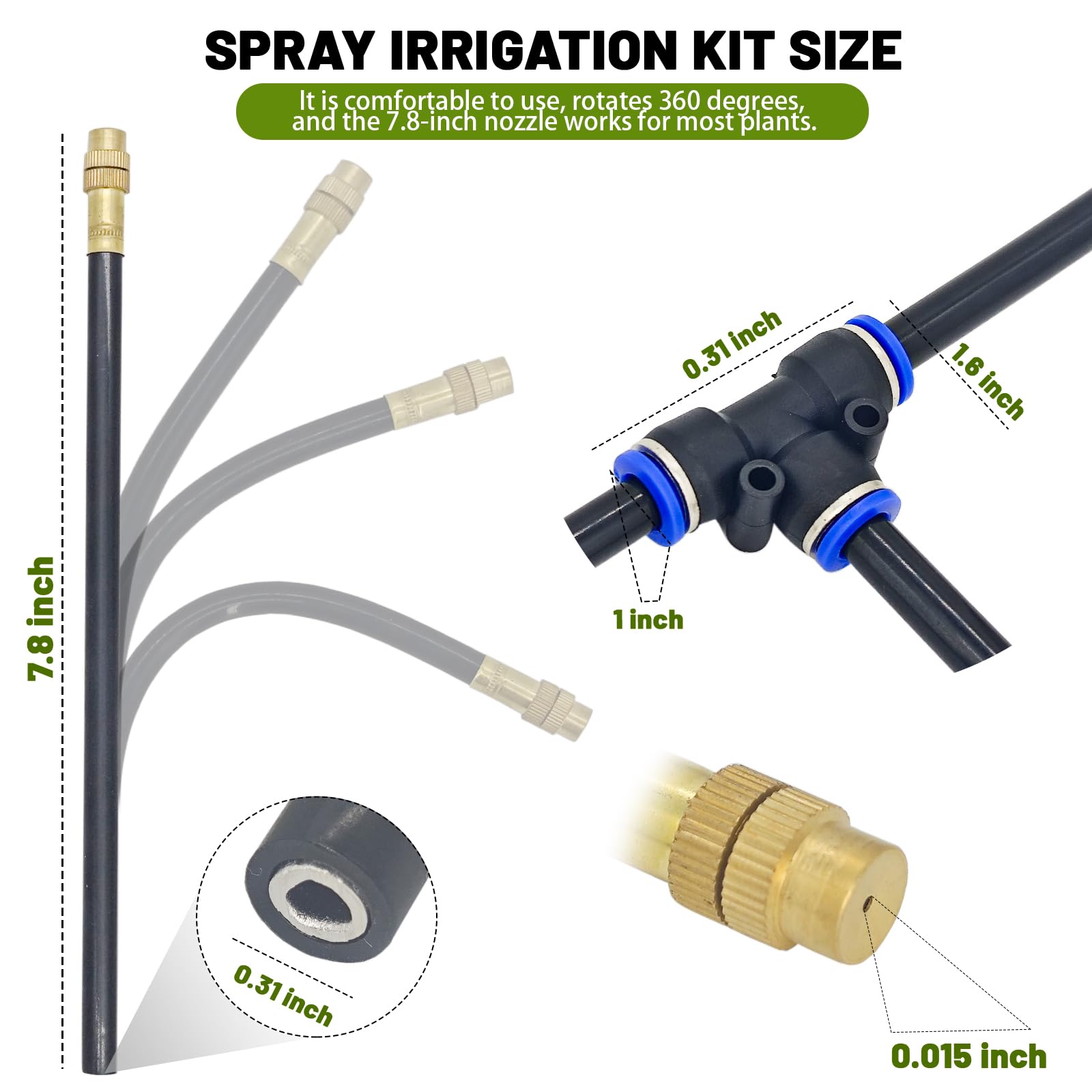 Thiswing drip irrigation system in use in a garden