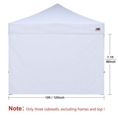 Three ABCCANOPY sidewalls laid flat on a surface