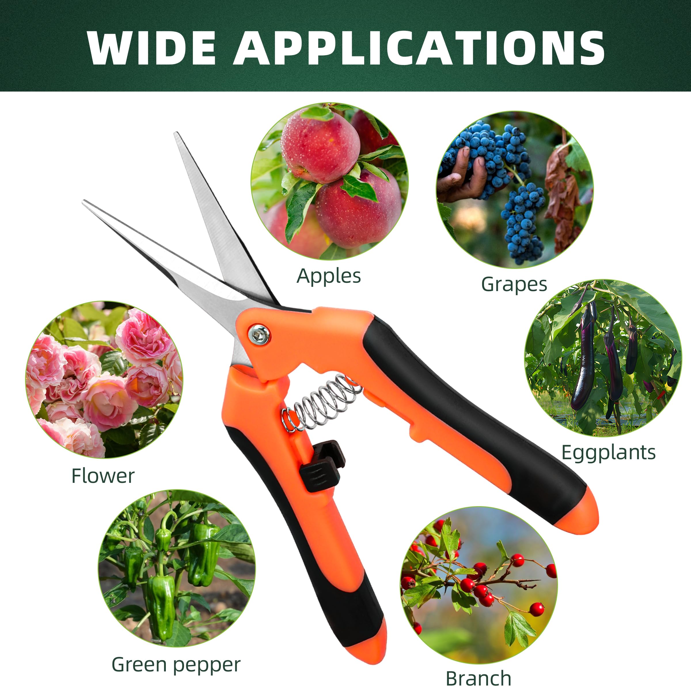 Three different EWPJDK Garden Pruning Shears blades