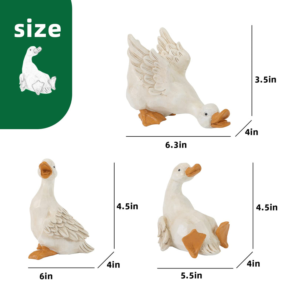 Three LEGIFO Duck Statues arranged together