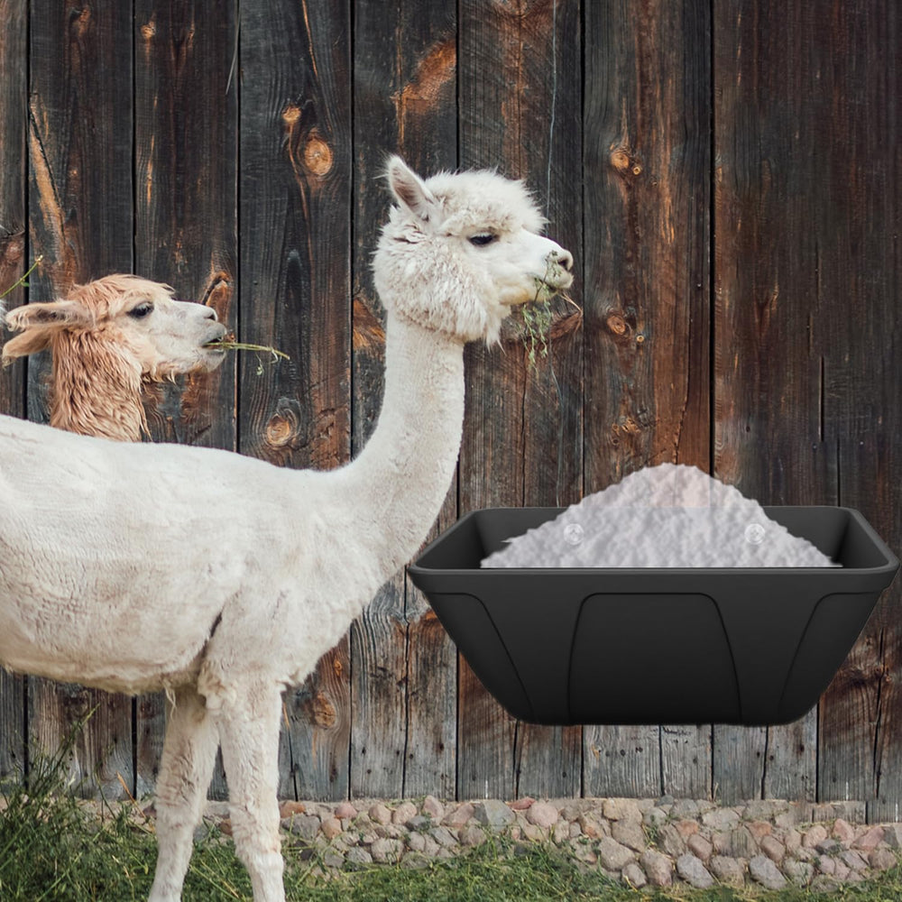 three pack of chicken trough feeders in black
