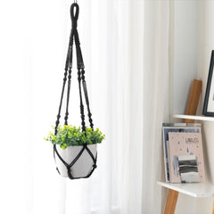 Three pack of Mkono macrame plant hangers on display