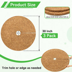 Three pack of ZeeDix Coconut Fiber Mulch Rings