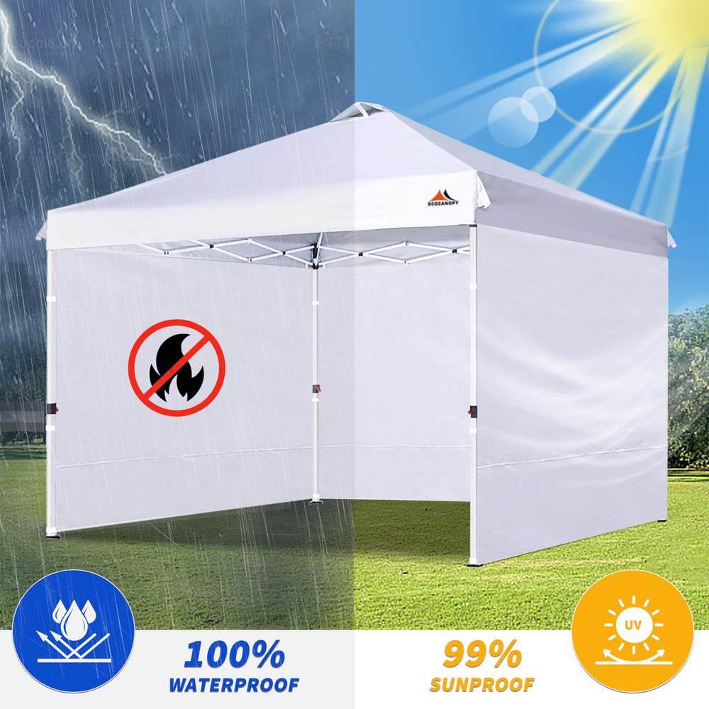 Three-pack SCOCANOPY sidewalls neatly folded