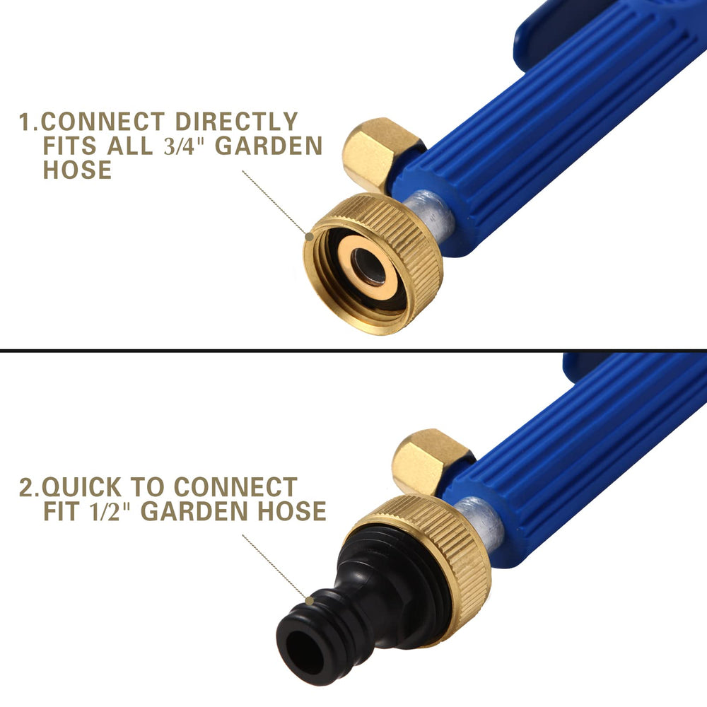 Three spray nozzles included with the Hwylizg wand