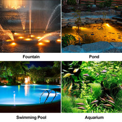 Three warm white LED lights of POPOSOAP Solar Pond Lights
