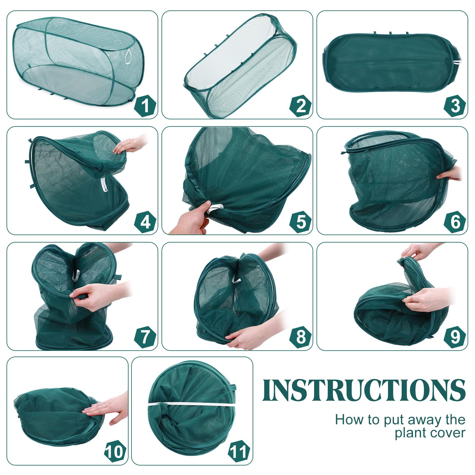 Threehoney Garden Cover folded for easy storage