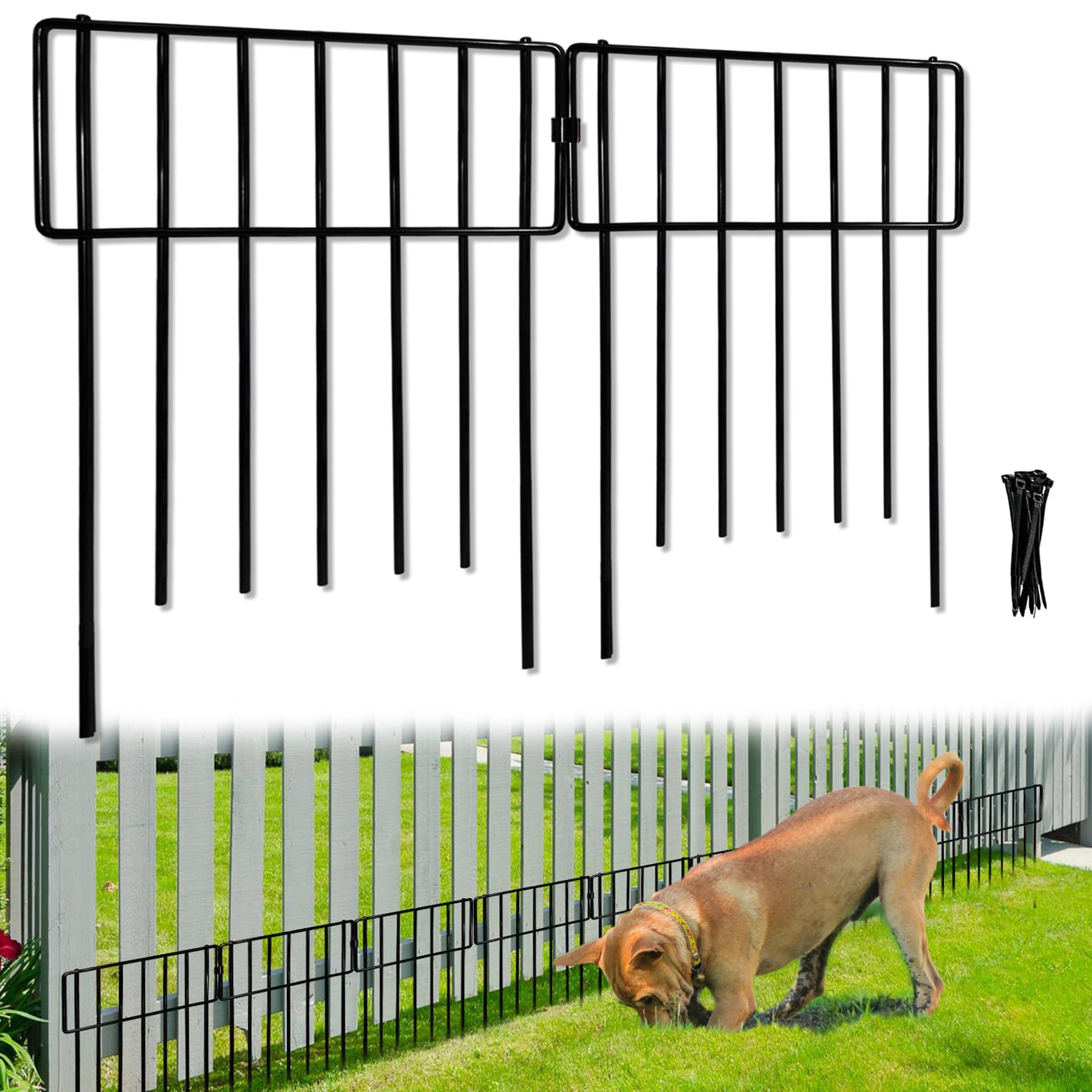Thrivinest 10 Pack Animal Barrier Fence black panel front view