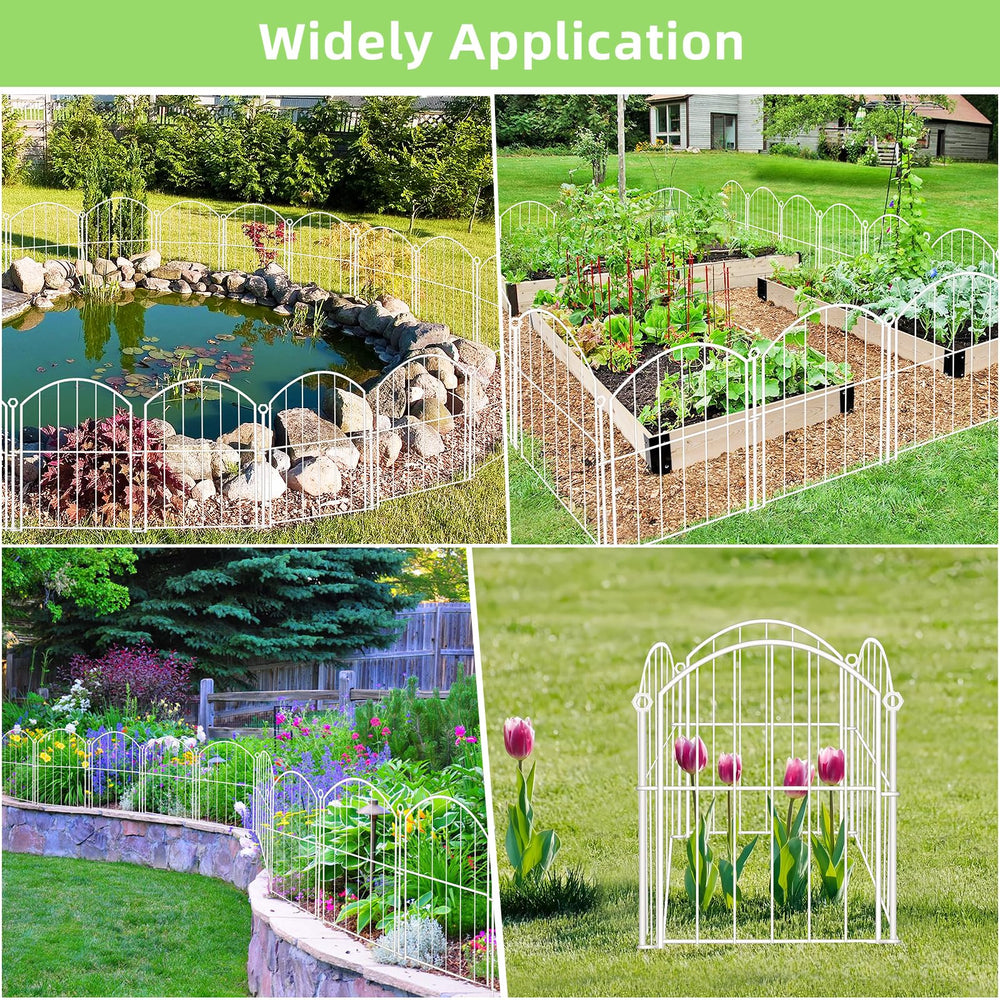 Thrivinest Decorative Garden Fence in a landscaped garden