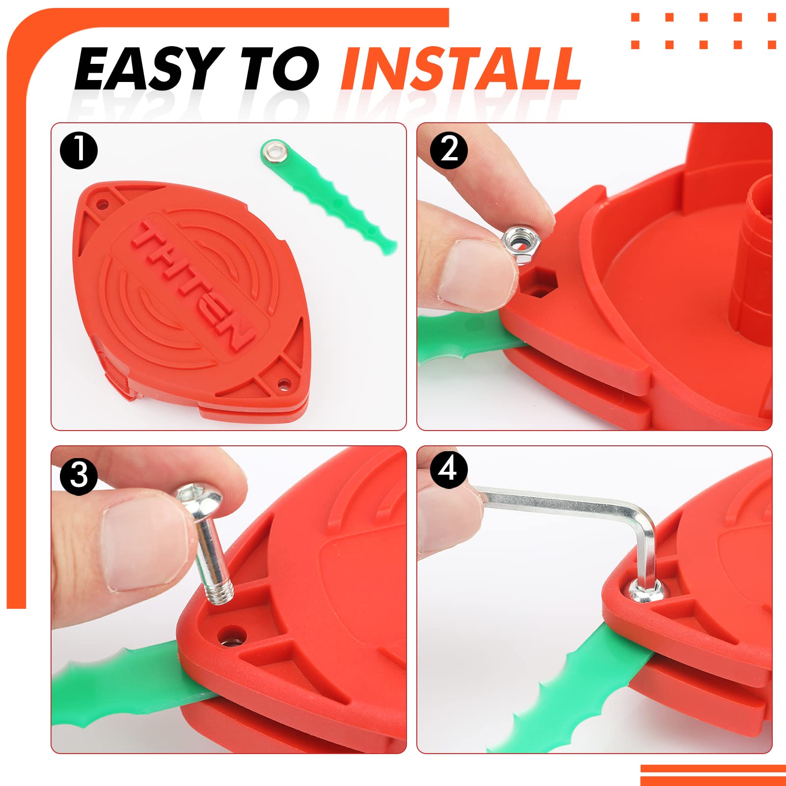 THTEN SF-080 Bladed Trimmer Head side view with installation details