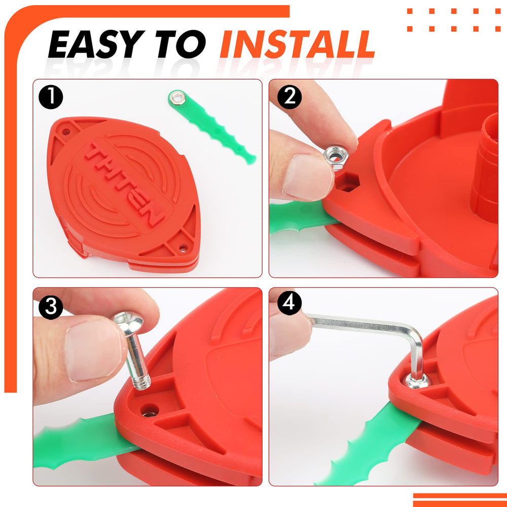THTEN SF-080 Bladed Trimmer Head side view with installation details