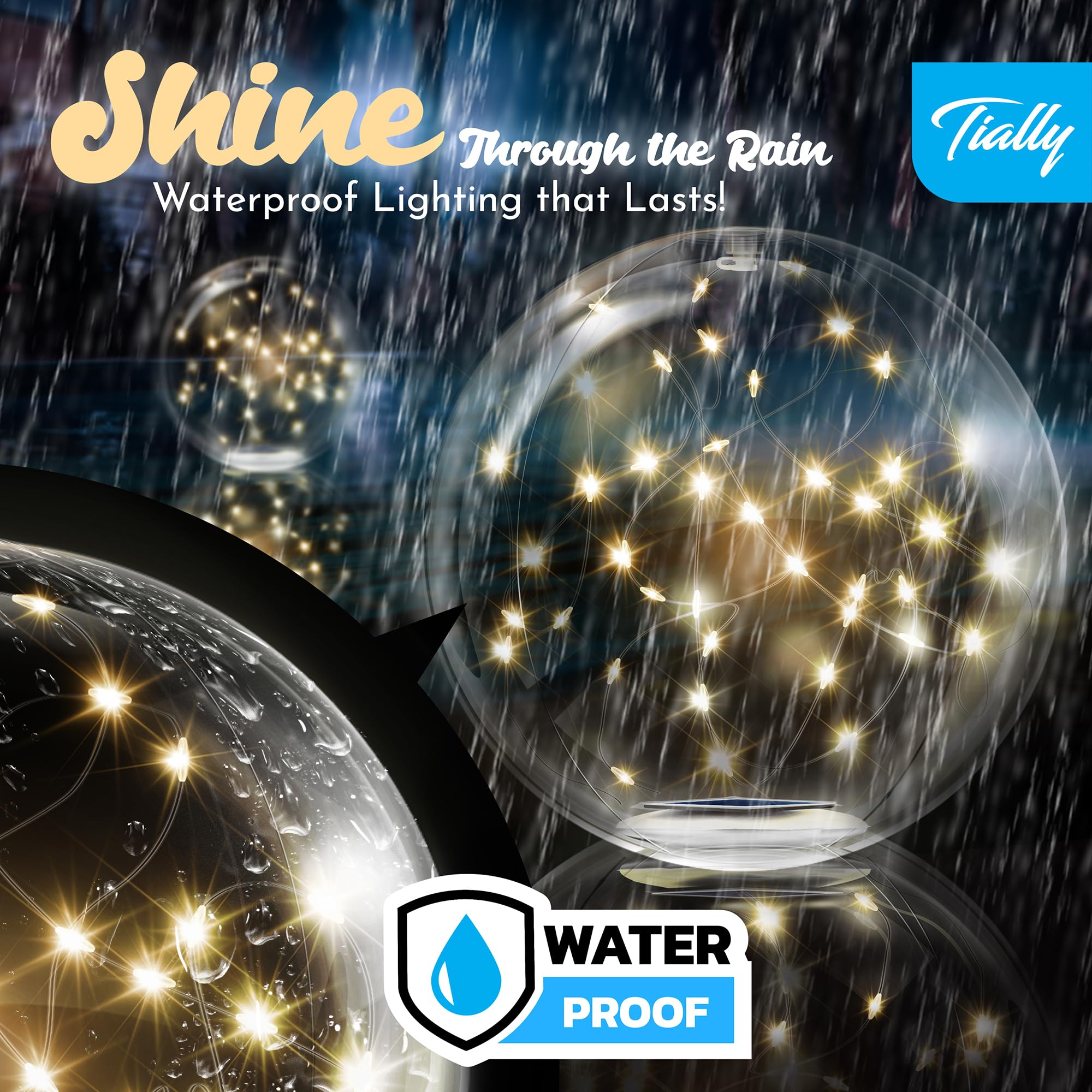 TIALLY Floating Pool Lights packaging and contents
