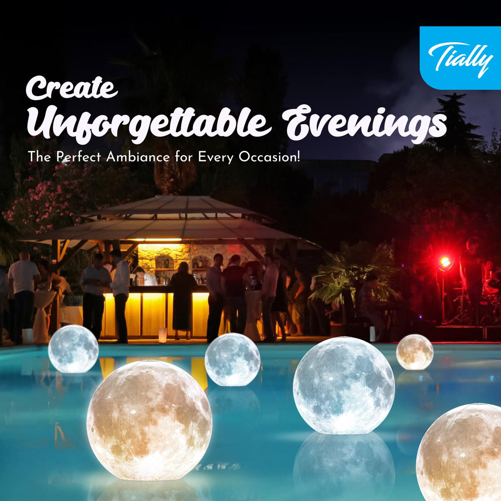 TIALLY Full Moon Floating Pool Light side view