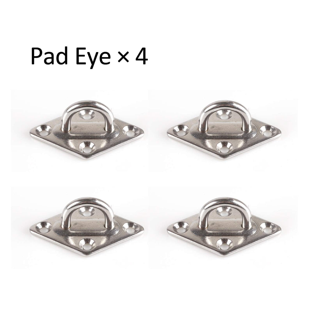 Tiberham stainless steel snap hooks and pad eyes