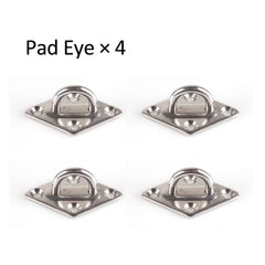 Tiberham stainless steel snap hooks and pad eyes