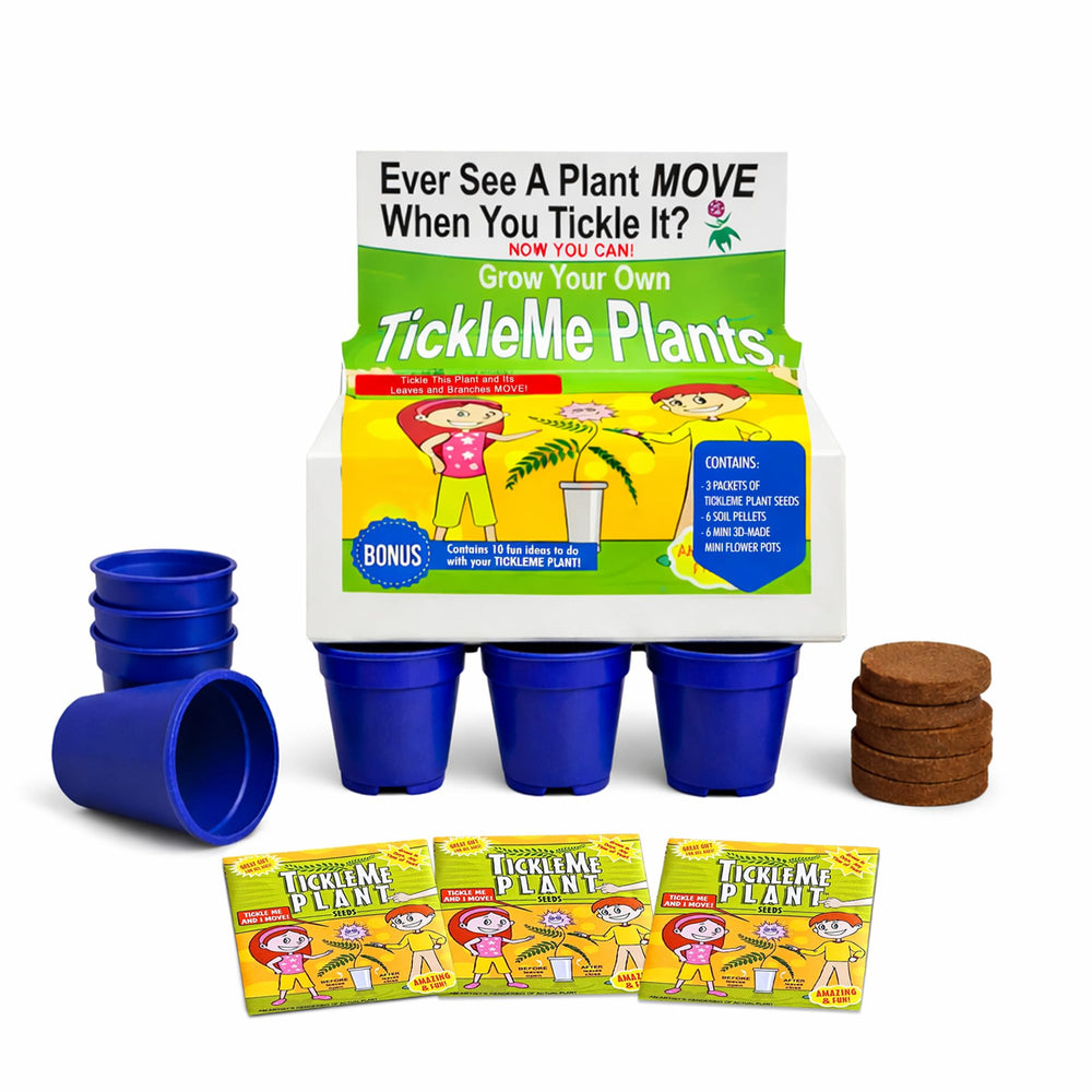 TickleMe Plant Deluxe Greenhouse Kit front view with mini greenhouse