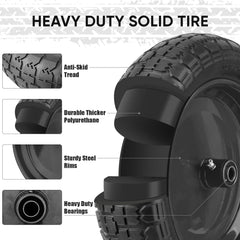 TICONN 4.80/4.00-8 tire side profile with steel rim