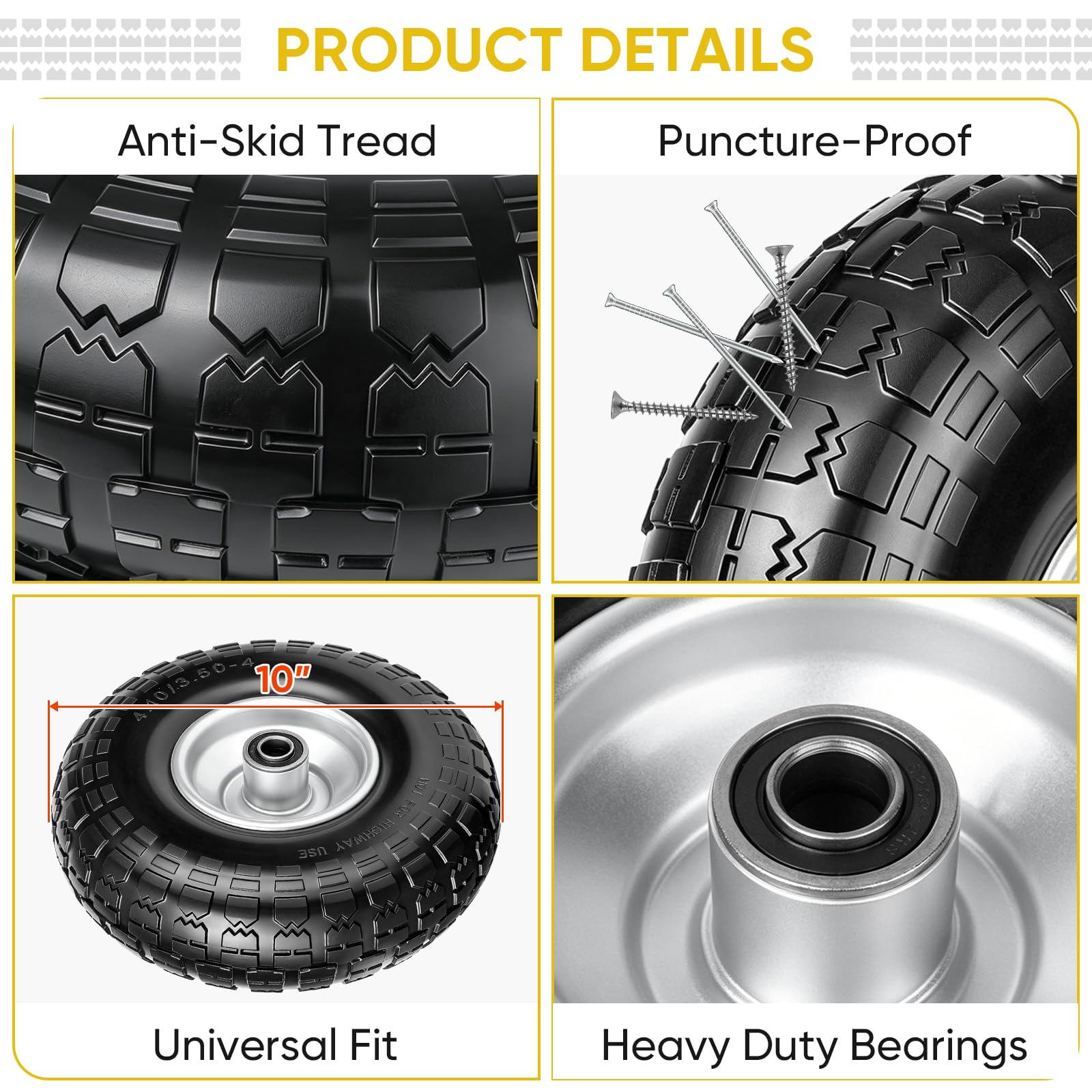 TICONN flat-free tire side view