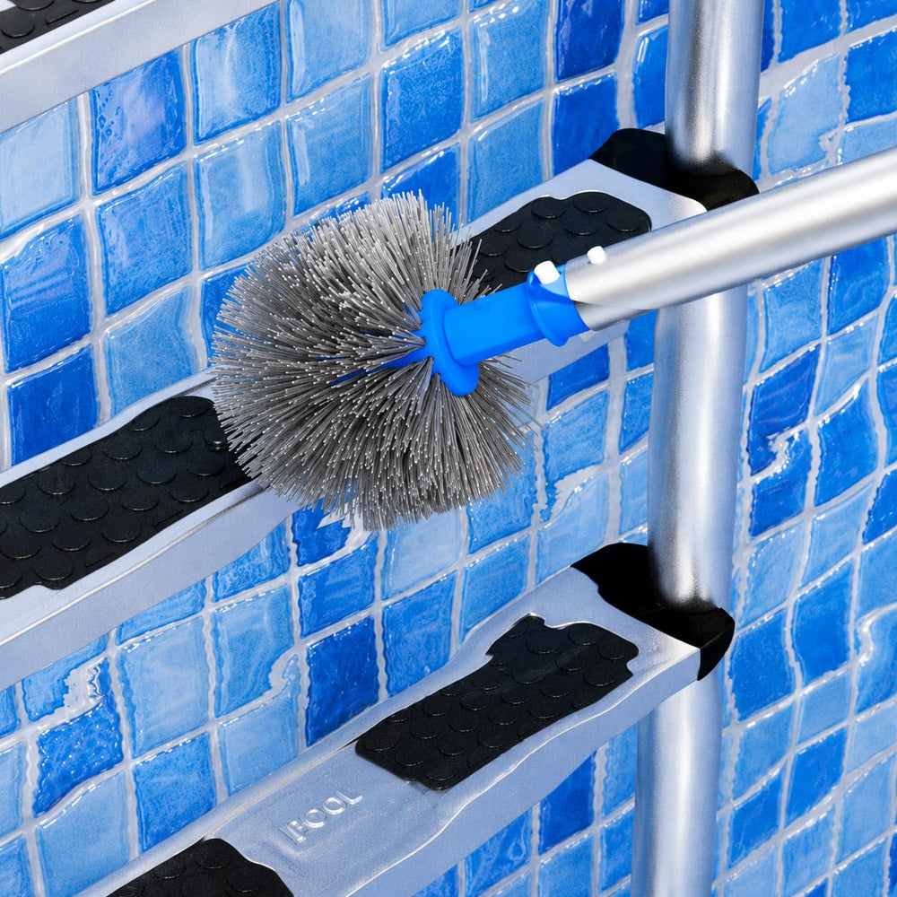 TidyMister Pool Brush 20-inch on a pool deck