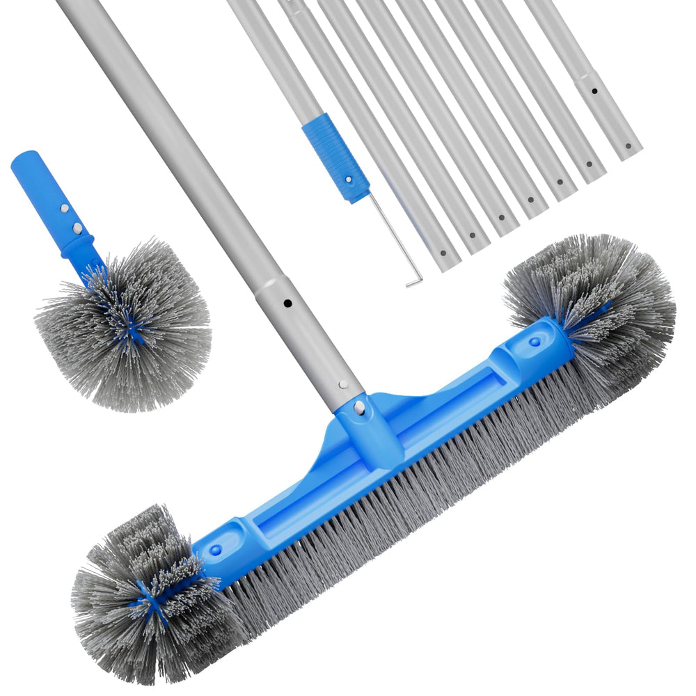 TidyMister Pool Brush 20 inch with detachable side brushes