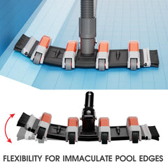 TidyMister Pool Vacuum Head on a pool surface
