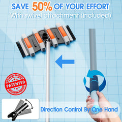 TidyMister Pool Vacuum Head side view showing brushes