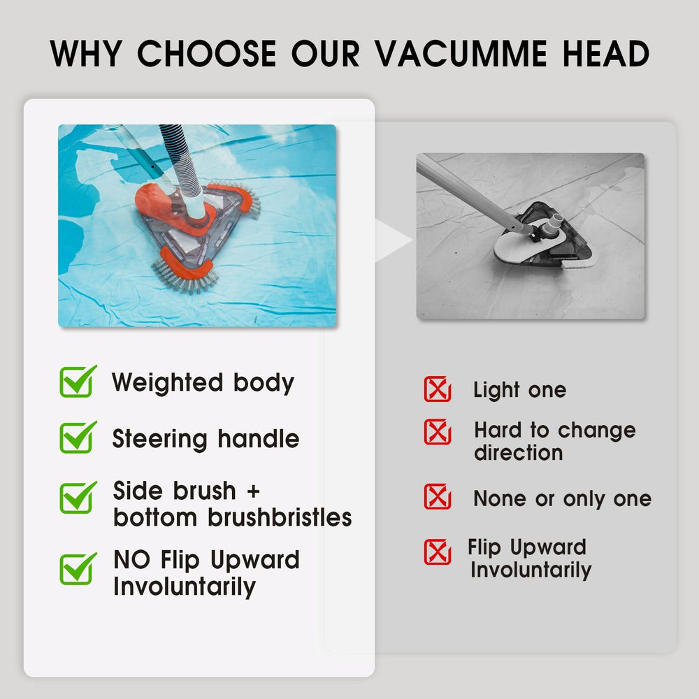 TidyMister Pool Vacuum Head with EZ Clip connection detail